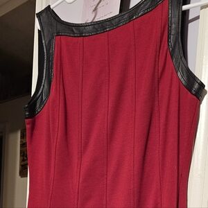 Sandra Darren red and black dress. Size 12. In excellent condition.